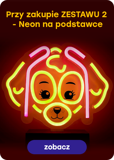 nagroda - neon na podstawce