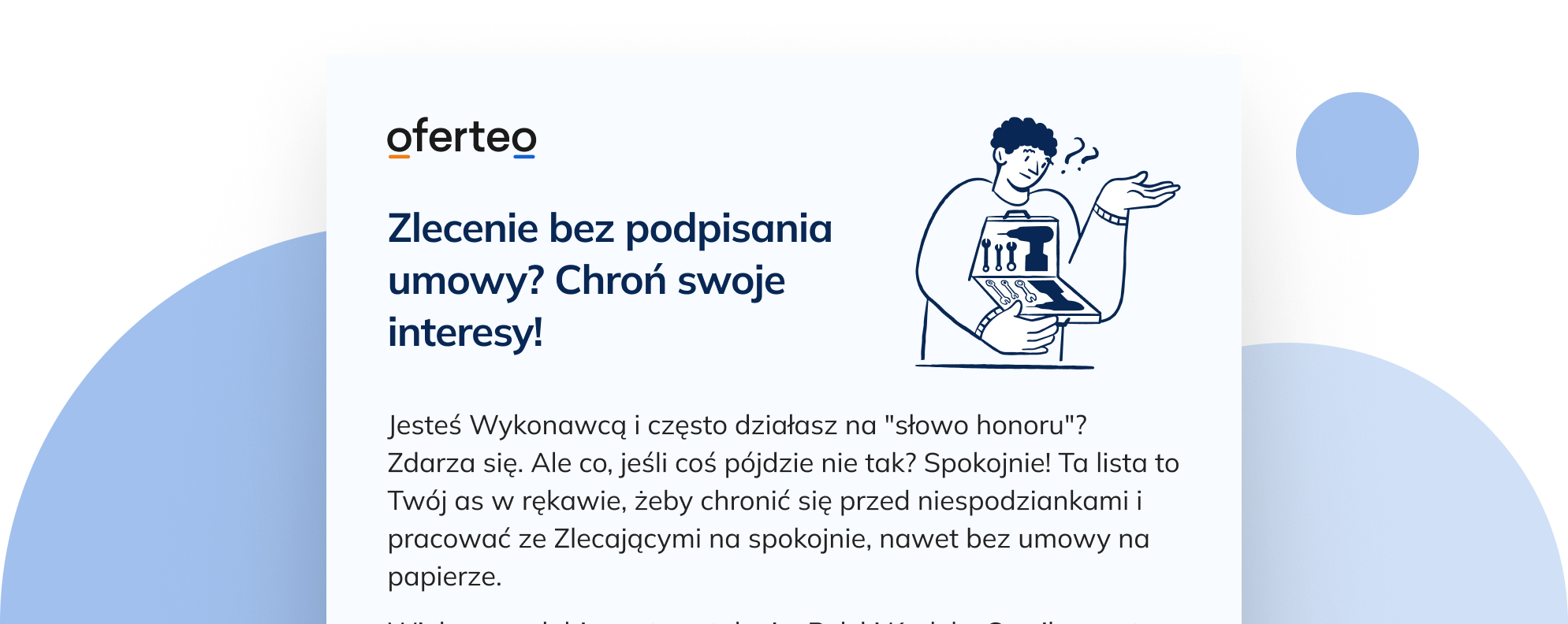 Zlecenie bez podpisania umowy? Chroń swoje interesy