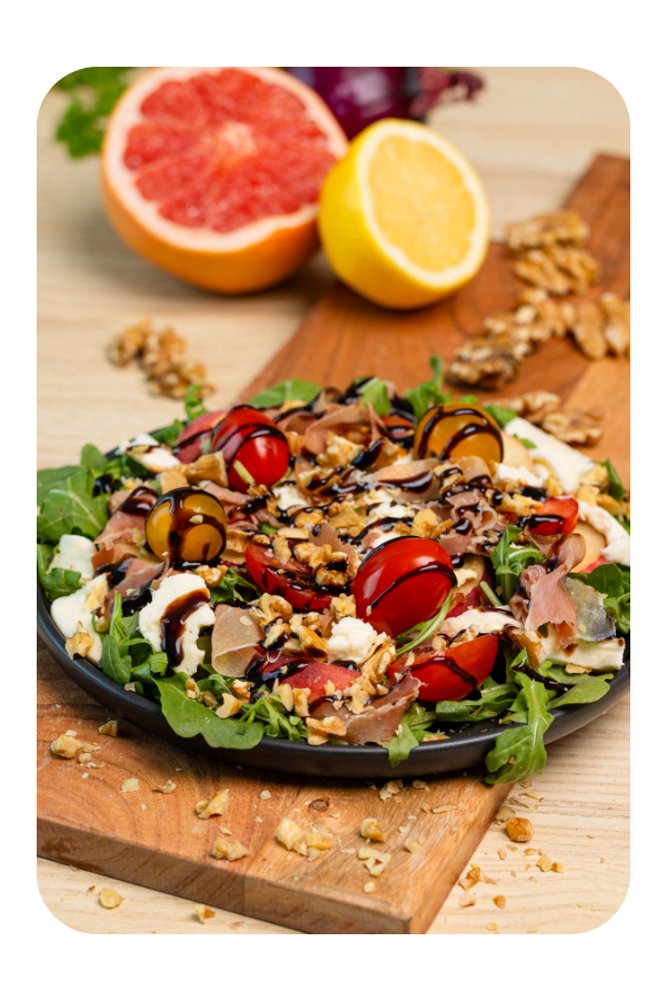 "Brzoskwiniowy zawrót głowy" z szynką parmeńską