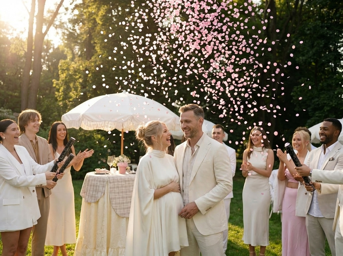 Dziewczyny świętujące z tubami PartyDeco